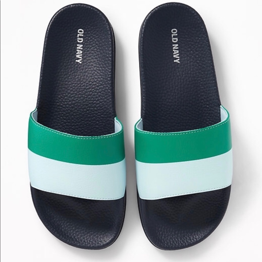 Green Stripe Slide Molded Insole Runs Like Size 11